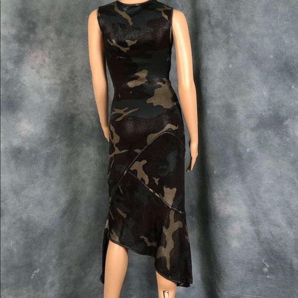 ⭐️HP🧜♀️Dior Knit/Leather Camo Dress Galliano sz6 - Picture 3 of 8